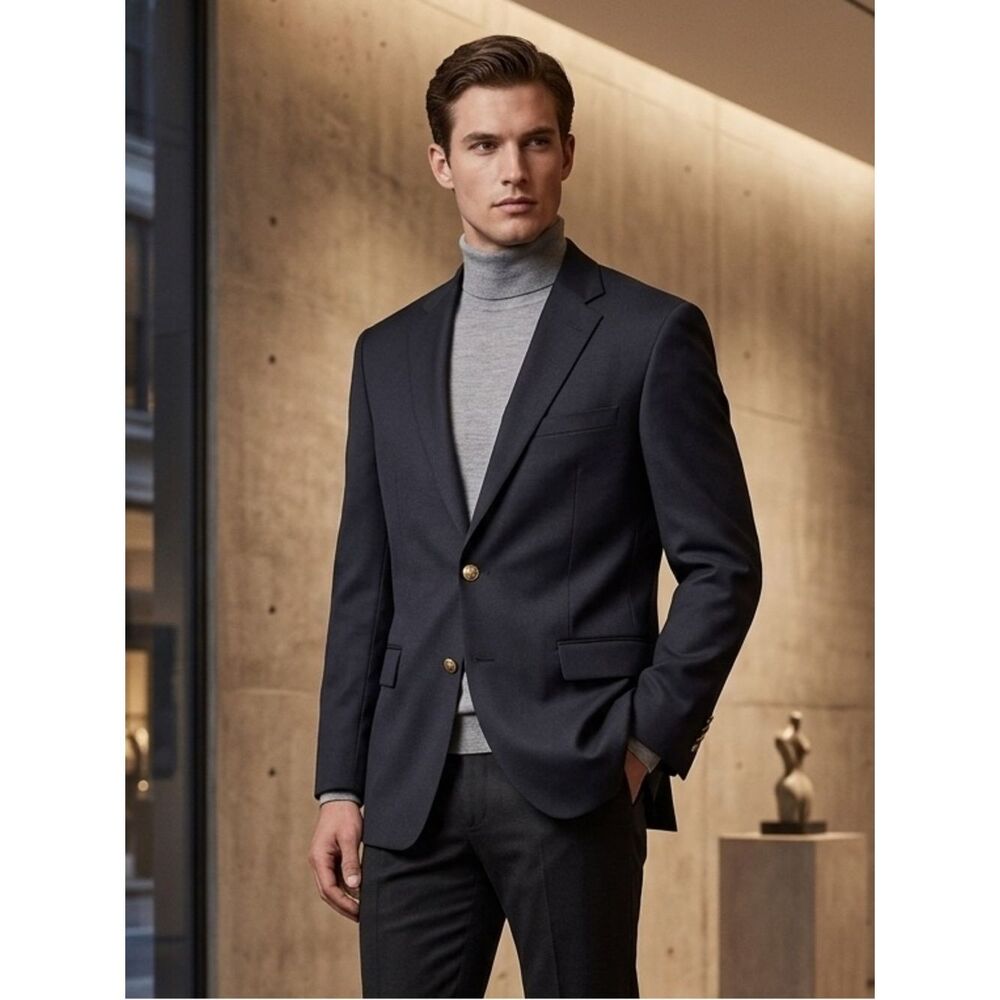 Take 50% OFF-Cianni Cellini Men’s Navy Blue Blazer, Size-44S